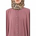 Front open Kaftan with fashionable buttons- Puce Pink